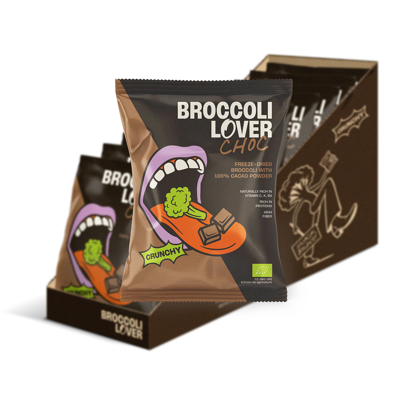 Broccoli Lover Choc, Tray (9x Choc)